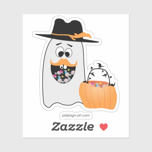 Alberner Halloween-Geist Will deine Süßigkeit Aufkleber (Blatt)