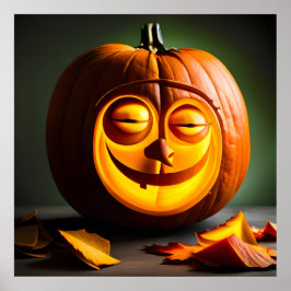Alberner Herr Pumpkin Head Poster