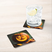 Alberner Herr Pumpkin Head Rechteckiger Pappuntersetzer (Vor Ort)