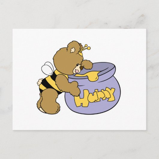 Alberner Honigbienenbär Postkarte (Vorderseite)
