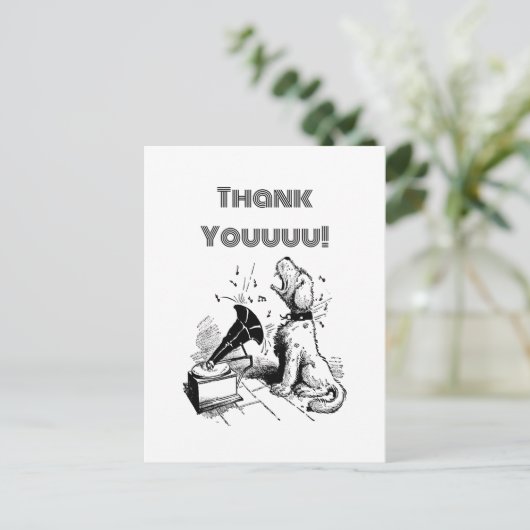 Alberner Hund Dankeschön Karte, benutzerdefiniert Postkarte (Stehend Vorderseite)