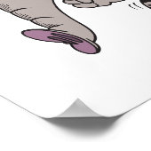 alberner Jogger Joggen Elefant Cartoon Poster (Ecke)