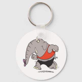 alberner Jogger Joggen Elefant Cartoon Schlüsselanhänger