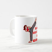 Alberner Junge Kickboxing ist für Mädchen Kaffeetasse (Vorderseite Links)