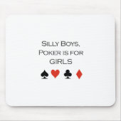 Alberner Jungen-Poker ist für Mädchen T - Shirt Mousepad (Vorne)