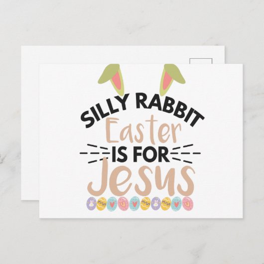 Alberner Kaninchenoster für Jesus Funny Ostern Postkarte (Vorne/Hinten)