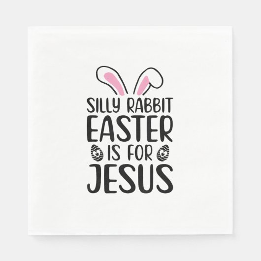 Alberner Kaninchenoster für Jesus Ostern Serviette (Vorderseite)