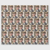 Alberner Karikaturenalter Geschenkpapier (Flach)