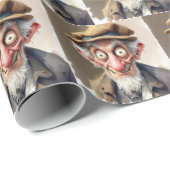 Alberner Karikaturenalter Geschenkpapier (Rolleneckpunkt)