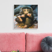 Alberner kleiner Affe Leinwanddruck (Insitu (Wohnzimmer))