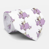 alberner, lustiger Rhinozeros-Cartoon Krawatte (Gerollt)