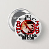 Alberner mittlere Klasse Anti-Trumpf 2016 Button (Vorne & Hinten)