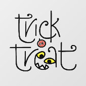 Alberner Monster-Maskentrick oder -Treff Fensteraufkleber (Blatt)