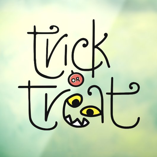 Alberner Monster-Maskentrick oder -Treff Fensteraufkleber (Blatt 3)