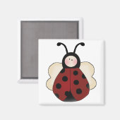 alberner niedlicher, runder Ladybug-Cartoon Magnet (Vorderseite/Rückseite)