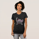 alberner Ninja-Hippo-Cartoon T-Shirt (Vorne ganz)