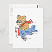 Alberner Pilotenbär Postkarte (Vorne/Hinten)