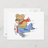 Alberner Pilotenbär Postkarte (Vorne/Hinten)