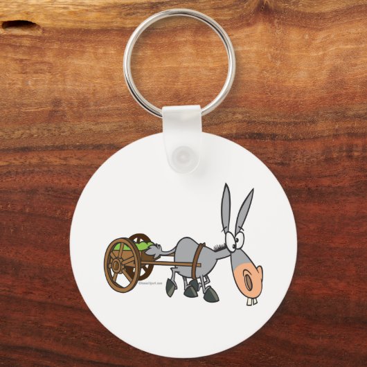 alberner Plodding Esel Cartoon Schlüsselanhänger (Vorderseite)