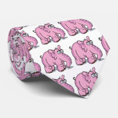 alberner rosa Elefant Krawatte (Gerollt)