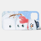 Alberner Schneemann Case-Mate iPhone Hülle (Rückseite (Horizontal))