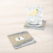 Alberner Seemöwe-Untersetzer Rechteckiger Pappuntersetzer (Vor Ort)