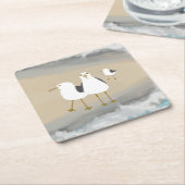 Alberner Seemöwe-Untersetzer Rechteckiger Pappuntersetzer (angewinkelt)