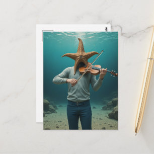 Alberner Seestern, der Musik macht Postkarte