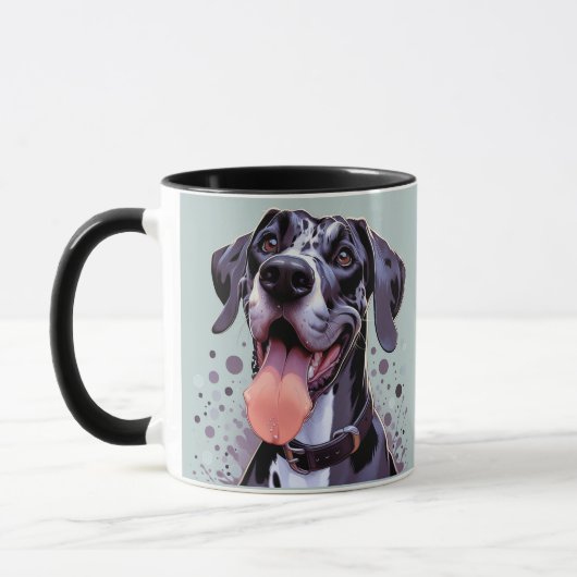 Alberner Spaß Happy Great Dane Hund Tier Tasse (Links)