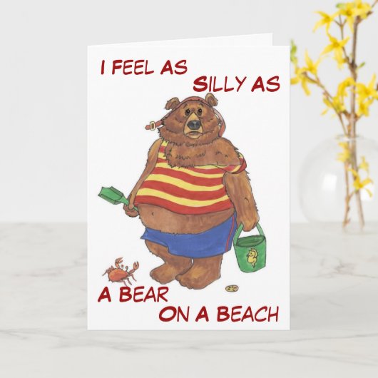 Alberner Strandbär Karte (Gelbe Blume)