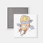 alberner Superheld Super Pancakes-Charakter Magnet (Vorderseite/Rückseite)