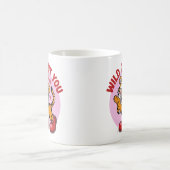 Alberner Tiger mit Riesenschuhen und Kuss Kaffeetasse (Mittel)