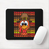 Alberner türkischer Erntedank-Tag Funny Bird Fall Mousepad (Mit Mouse)