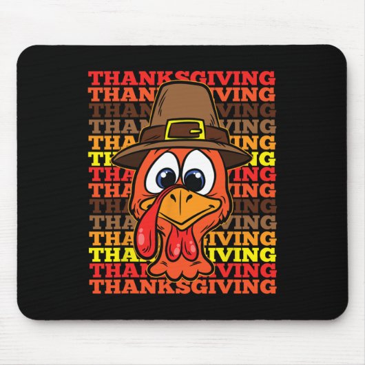 Alberner türkischer Erntedank-Tag Funny Bird Fall Mousepad (Vorne)