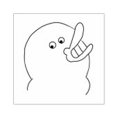 Alberner Vogel, großes Lächeln Gummistempel (Prägung)