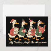 Alberner Weihnachtslehrer Goose Geschenk Gemütlich Feiertagskarte (Vorne/Hinten)