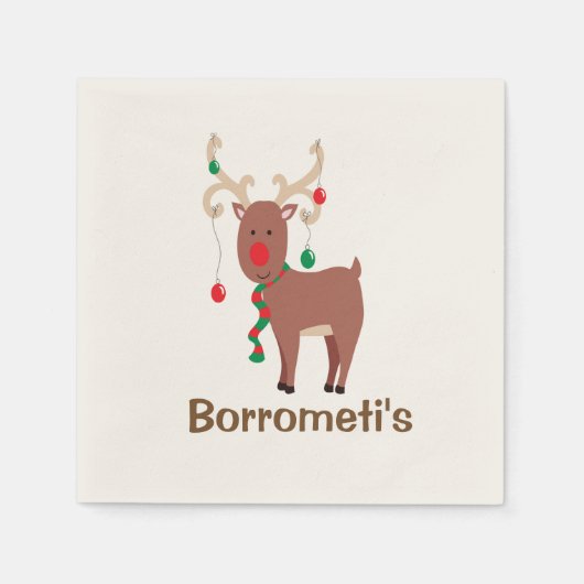 Alberner Weihnachtsmann-Cocktail Napkin Serviette (Vorderseite)