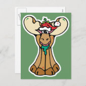 alberner Weihnachtsmohn Feiertagspostkarte (Vorne/Hinten)