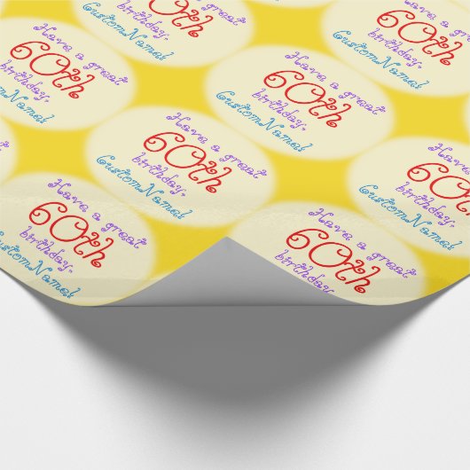 Albernes 60. Geburtstagspapier Geschenkpapier (Ecke)