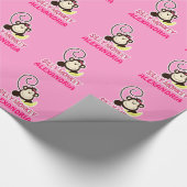 Albernes Affe-Mädchen-kundengerechtes Geschenkpapier (Ecke)