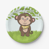 Albernes Affen-Party Pappteller (Vorderseite)