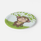 Albernes Affen-Party Pappteller (Schrägansicht)