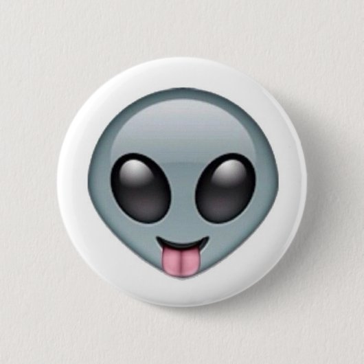 Albernes alien Emoji Button (Vorderseite)
