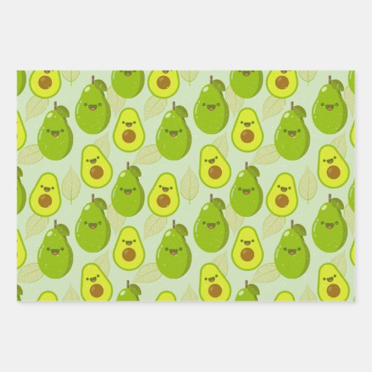 Albernes Avocados Wrapping Paper-Set Geschenkpapier Set (Vorderseite)