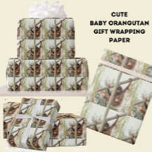 Albernes Baby Orangutan Wrapping Paper
