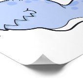 albernes blaues Monster Poster (Ecke)