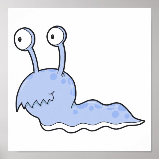 albernes blaues Monster Poster (Vorne)
