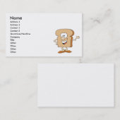 albernes Brot Toast Cartoon Visitenkarte (Vorne/Hinten)