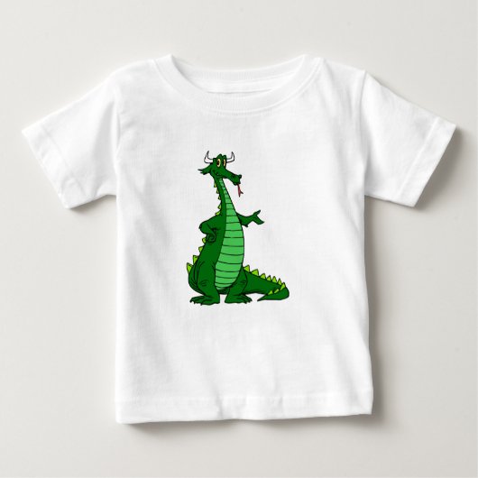 Albernes Drache-Grün Baby T-shirt (Vorderseite)