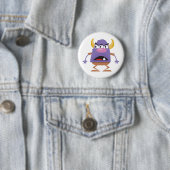 albernes Drei-mit Augen-Oger-Monster Button (Beispiel)
